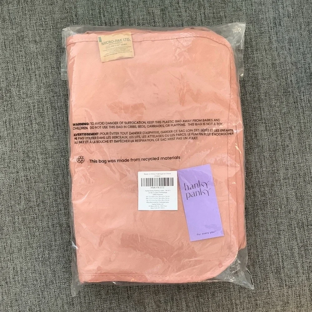 HANKY PANKY Set of 3 Packing Cubes in Mauve